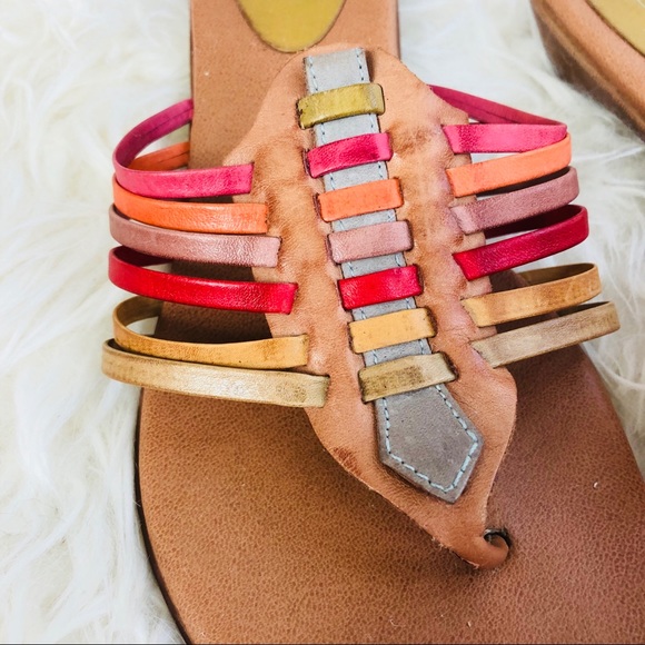 NICKELS SOFT VINTAGE LEATHER SANDALS BRAZIL 7 - Picture 3 of 8